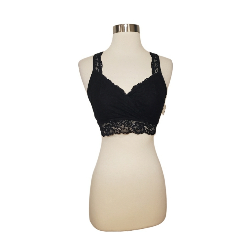 NWT Motherhood Maternity Small Black Lace Nursing Bralette Bra